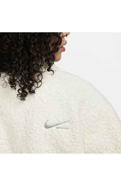 Shop Nike Sportswear Collection High Pile Fleece Half Zip Pullover In Sea Glass/ Mica Green