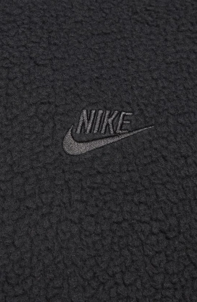 Shop Nike Club Fleece Oversize Crewneck Sweatshirt In Black/ Black