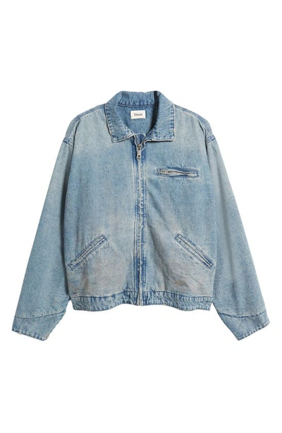 Elwood Petrol Denim Jacket In Dirty Wash | ModeSens