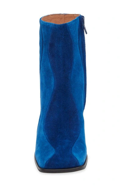 Shop Jeffrey Campbell Lavalamp Bootie In Blue Suede Combo