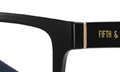Fifth & Ninth Parker 57mm Square Blue Light Blocking Glasses In Black