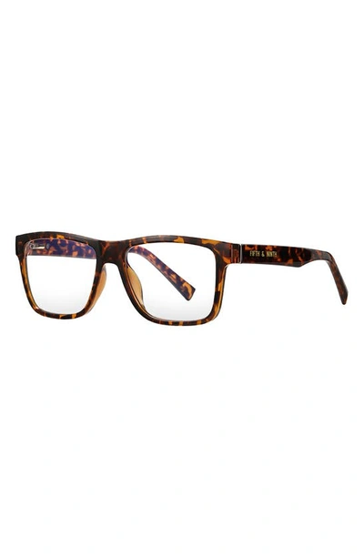 Fifth & Ninth Parker 57mm Square Blue Light Blocking Glasses In Torte