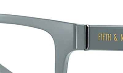 Fifth & Ninth Parker 57mm Square Blue Light Blocking Glasses In Matte Grey