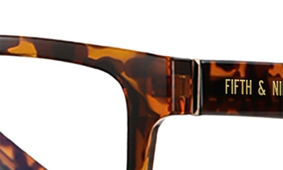 Fifth & Ninth Parker 57mm Square Blue Light Blocking Glasses In Torte