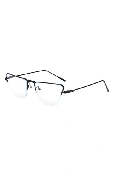 Fifth & Ninth Aston 57mm Cat Eye Blue Light Blocking Glasses In Black