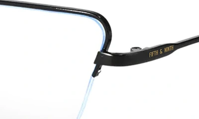 Fifth & Ninth Aston 57mm Cat Eye Blue Light Blocking Glasses In Black