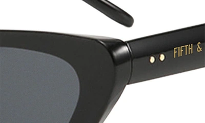 Fifth & Ninth Freya 53mm Gradient Polarized Cat Eye Sunglasses In Black