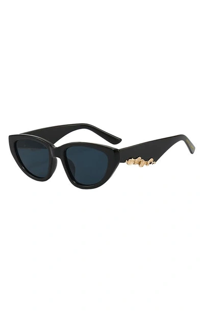 Fifth & Ninth Brynn 56mm Polarized Cat Eye Sunglasses In Black