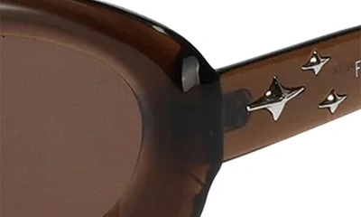 Fifth & Ninth Bianca 54mm Polarized Round Sunglasses In Brown
