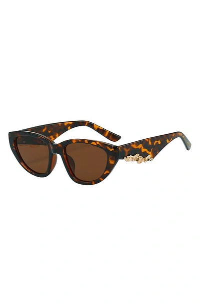 Fifth & Ninth Brynn 56mm Polarized Cat Eye Sunglasses In Torte