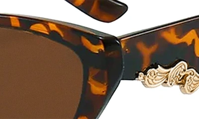 Fifth & Ninth Brynn 56mm Polarized Cat Eye Sunglasses In Torte