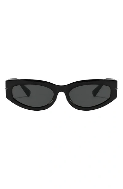 Shop Fifth & Ninth Alexa 58mm Oval Polarized Sunglasses In Black