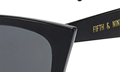 Fifth & Ninth Chicago 53mm Polarized Cat Eye Sunglasses In Black