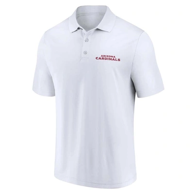 FANATICS FANATICS BRANDED WHITE/CARDINAL ARIZONA CARDINALS LOCKUP TWO-PACK POLO SET 