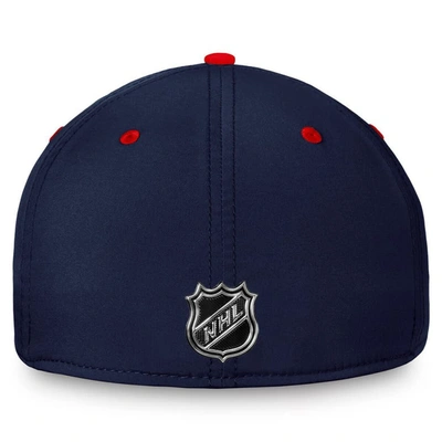 Shop Fanatics Branded  Navy/red Columbus Blue Jackets Authentic Pro Rink Two-tone Flex Hat