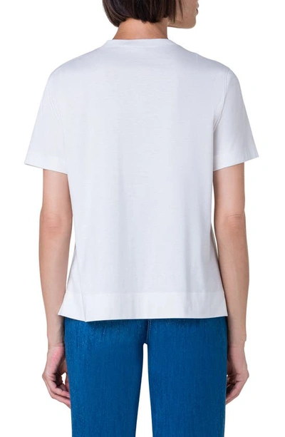 Shop Akris Punto Flamingo Dot Cotton Graphic T-shirt In Cream