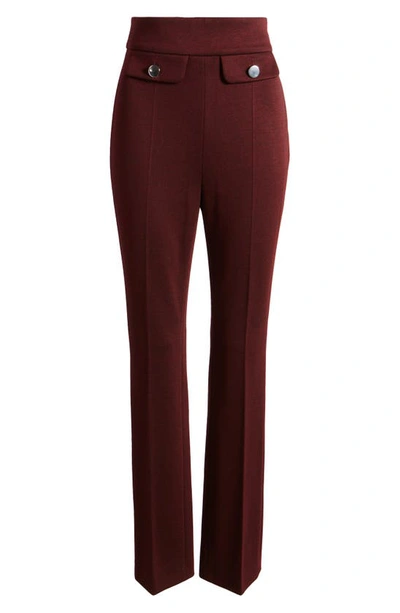 Shop Hugo Boss Tubeka Slim Fit Trousers In Maroon Twill Fantasy