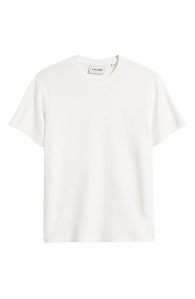 Frame Short Sleeve Light Cotton Tee White In White