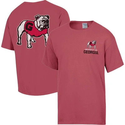 Shop Comfort Wash Red Georgia Bulldogs Vintage Logo T-shirt