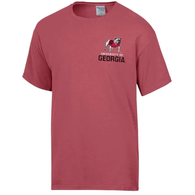 Shop Comfort Wash Red Georgia Bulldogs Vintage Logo T-shirt