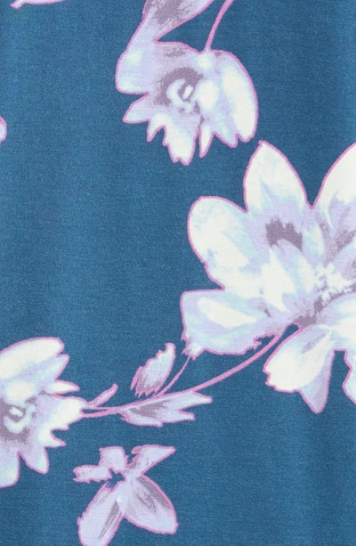 Shop Nordstrom Moonlight Eco Knit Pajamas In Blue Ceramic Winter Floral
