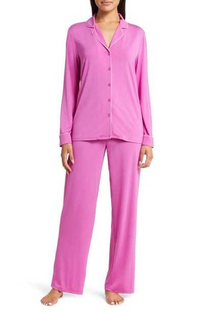 Shop Nordstrom Moonlight Eco Knit Pajamas In Purple Orchid