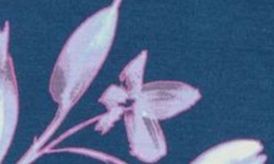 Shop Nordstrom Moonlight Eco Knit Pajamas In Blue Ceramic Winter Floral