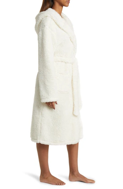 Shop Bp. Plush Hooded Robe In Ivory Egret