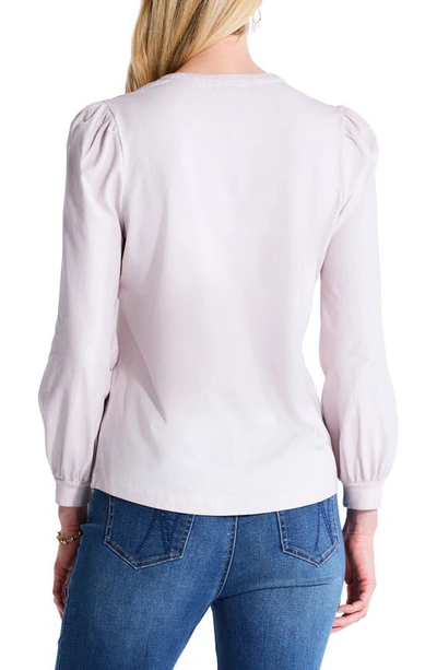 Shop Nzt By Nic+zoe Perfect Knit Henley Top In Light Rose Gold