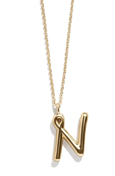Shop Baublebar Bubble Initial Necklace In Gold N