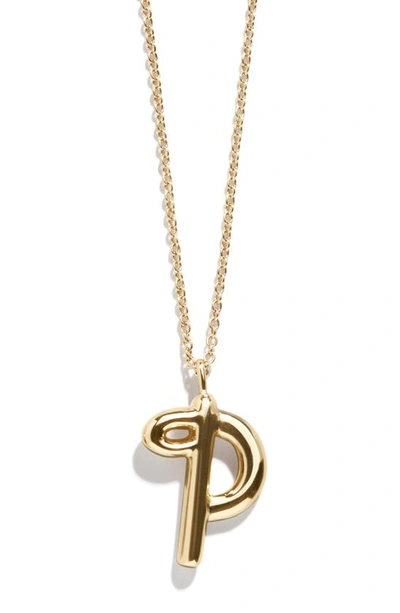 Shop Baublebar Bubble Initial Necklace In Gold P