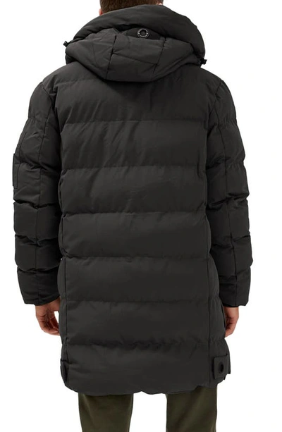 Shop Point Zero Levi Water-resistant Packable Hooded Puffer Coat In Black