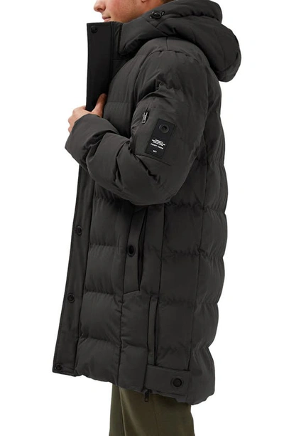 Shop Point Zero Levi Water-resistant Packable Hooded Puffer Coat In Black