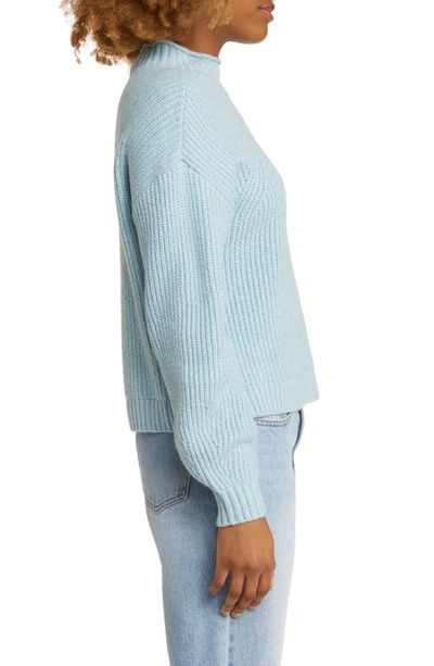 Shop Bp. Mock Neck Sweater In Blue Sterling