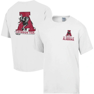 Shop Comfort Wash White Alabama Crimson Tide Vintage Logo T-shirt