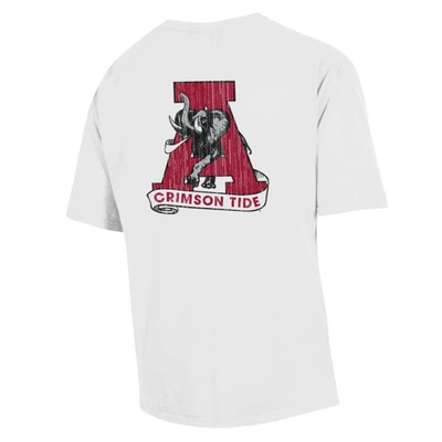 Shop Comfort Wash White Alabama Crimson Tide Vintage Logo T-shirt