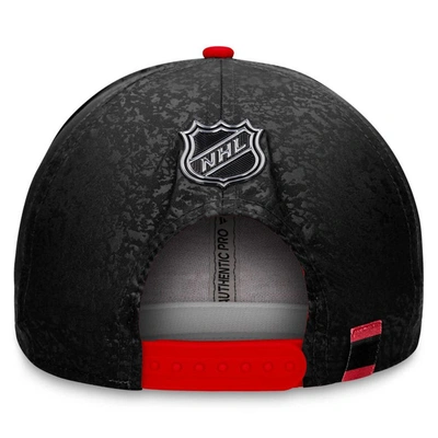 Shop Fanatics Branded  Black/red Ottawa Senators Authentic Pro Rink Two-tone Snapback Hat