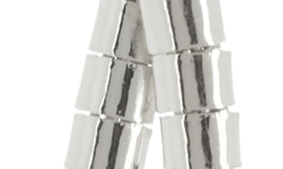 Meshmerise Diamond Twist Drop Earrings In White