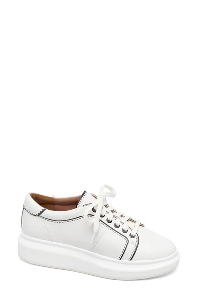 Linea Paolo Kelsey Sneaker In White Leather