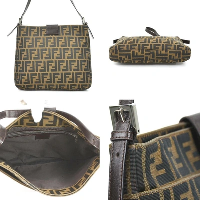 Shop Fendi Zucca Brown Canvas Shopper Bag ()