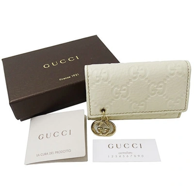 Shop Gucci White Leather Wallet  ()