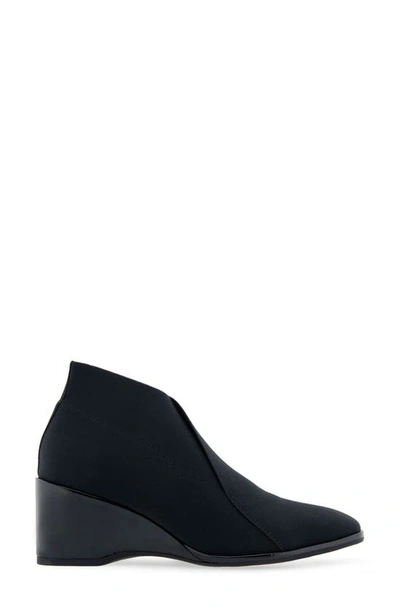 Aerosoles Anini Boot-ankle Boot-wedge In Black Elastic