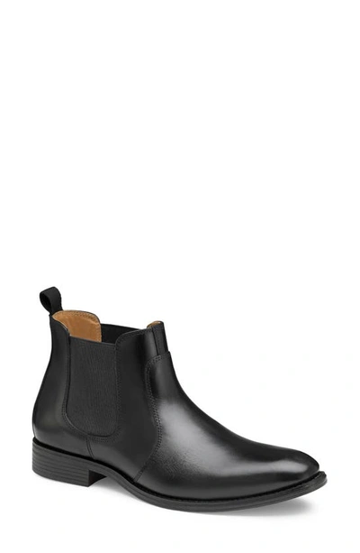 Shop Johnston & Murphy Lewis Chelsea Boot In Black Full Grain