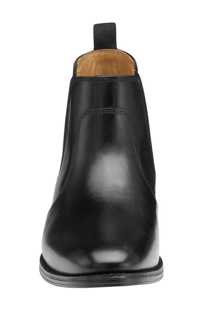 Johnston & Murphy Lewis Chelsea Boot In Black Full Grain