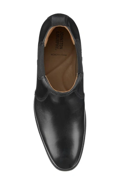 Johnston & Murphy Lewis Chelsea Boot In Black Full Grain