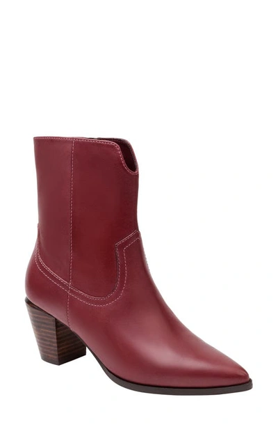 Shop Linea Paolo Wonder Bootie In Burgundy