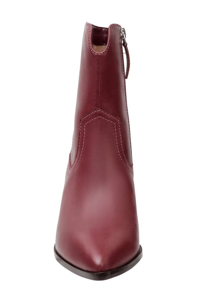 Shop Linea Paolo Wonder Bootie In Burgundy