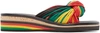 CHLOÉ Black & Tricolor Knot Sandals