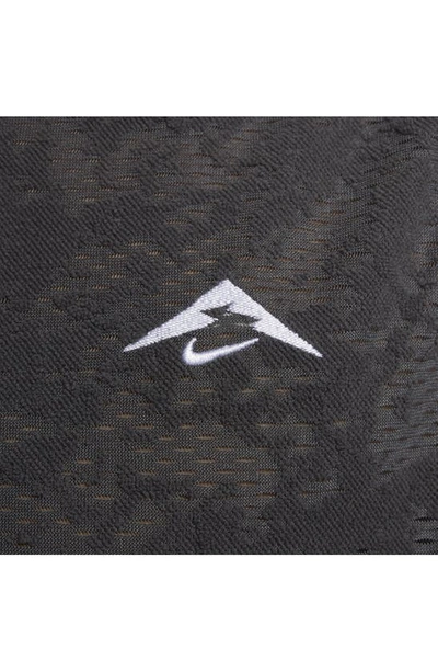 Shop Nike Dri-fit Half Zip Midlayer Trail Running Top In Anthracite/ Black/ White