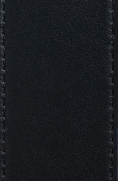 Shop Christian Louboutin Logo Buckle Leather Belt In Cm6s Black/ Gold